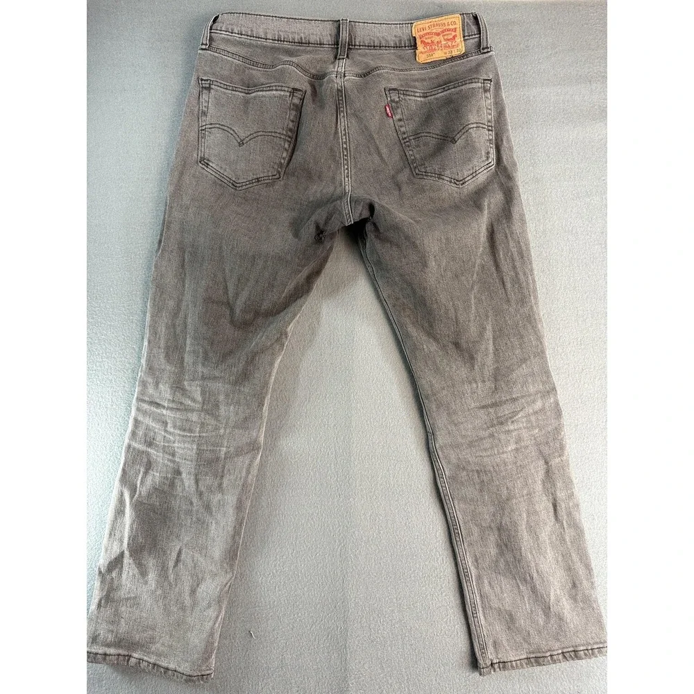Levi's 559 Jeans Mens 33x32 Medium Wash Gray Relaxed Straight Denim‎ Casual